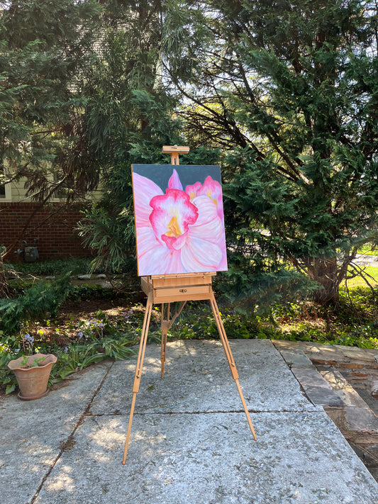 "orchid and ant" – original canvas painting by thalia alpos