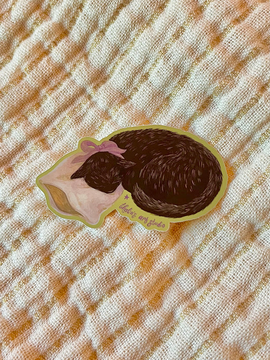 slumbering kitty – sticker