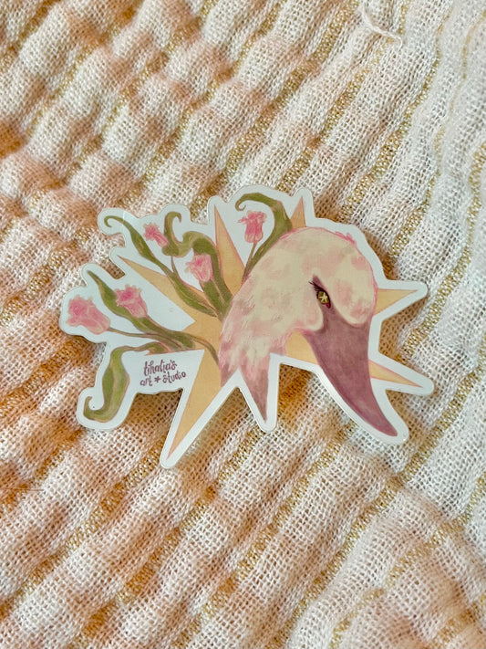 starry-eyed swan – sticker