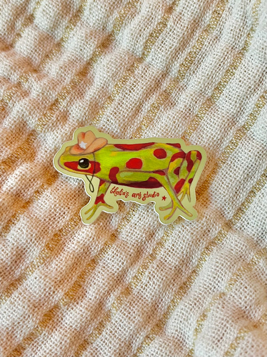 yeehaw frog – sticker