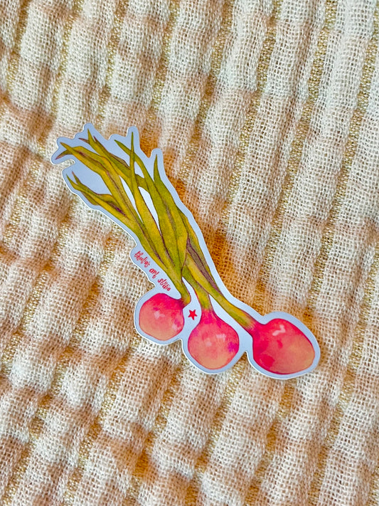 rosey red onion – sticker