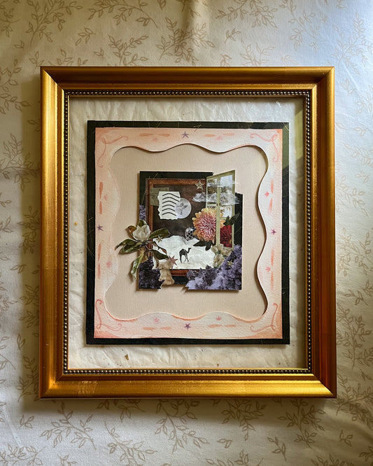 "through the doorway" collage